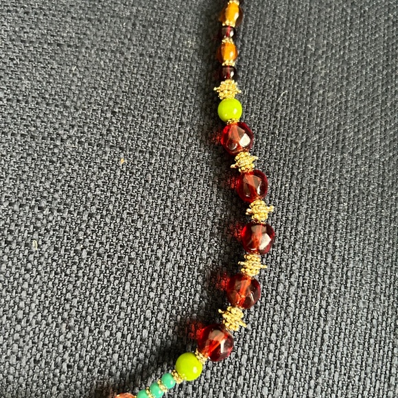 Multi color beaded necklace - Picture 2 of 4